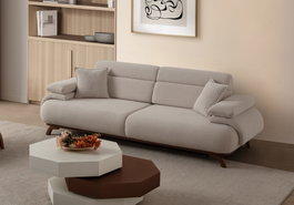 Atelier Del Sofa Bonjo Walnut - Beige